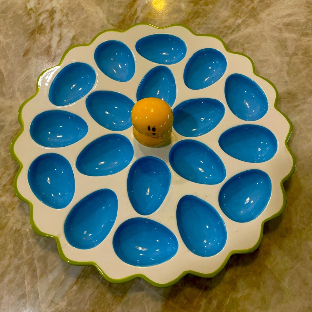 Coton Colors Blue and Green Serveware Platter